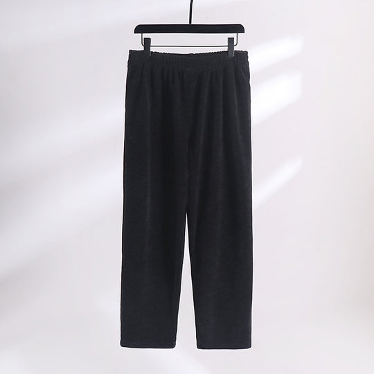 Damen Weite Cordhose mit elastischem Bund, Eingrifftaschen und geradem Bein Nord Taschen