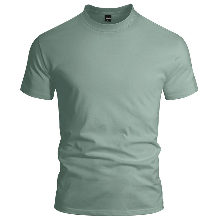Herren nan eng anliegendes Rundhals-Basicshirt aus Singlejersey mit verstärktem Nackenband