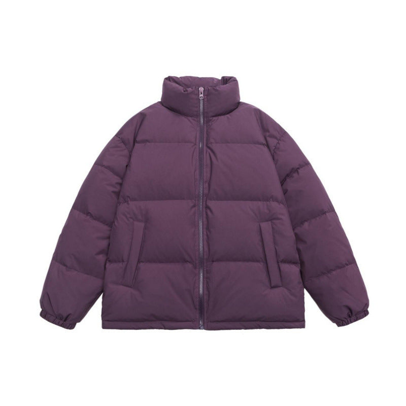 Unisex Oversize Stepp-Winterjacke mit Stehkragen, durchgehendem Reißverschluss und elastischen Bündchen Nord Taschen