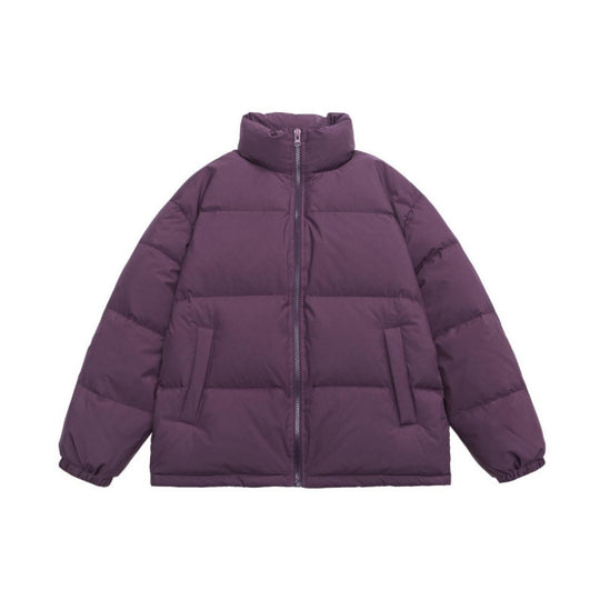 Unisex Oversize Stepp-Winterjacke mit Stehkragen, durchgehendem Reißverschluss und elastischen Bündchen Nord Taschen