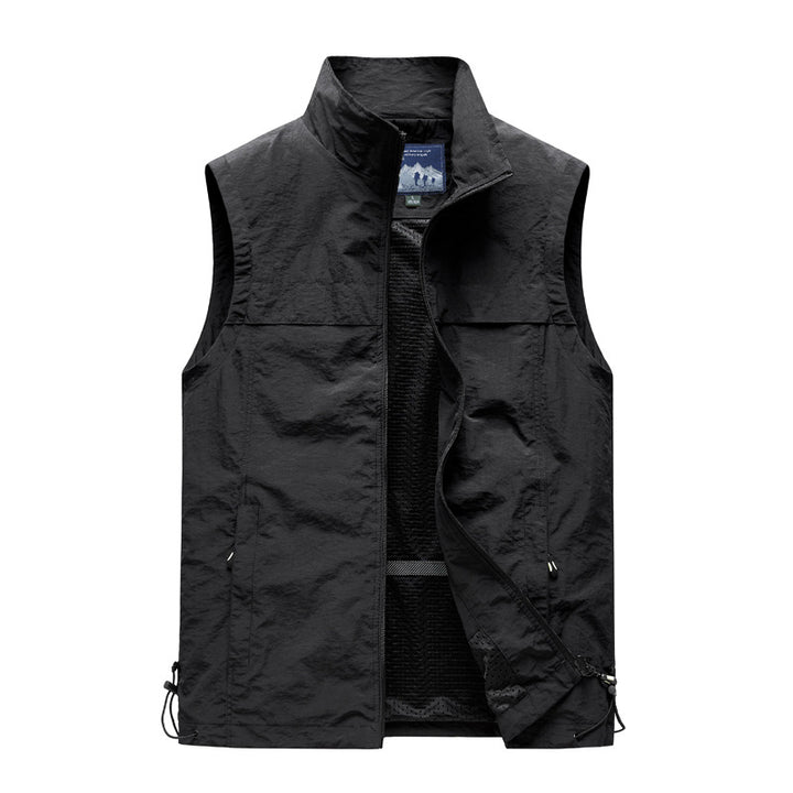 Herren  leichte winddichte Outdoorweste mit Reißverschlusstaschen und atmungsaktivem Mesh-Futter Nord Taschen