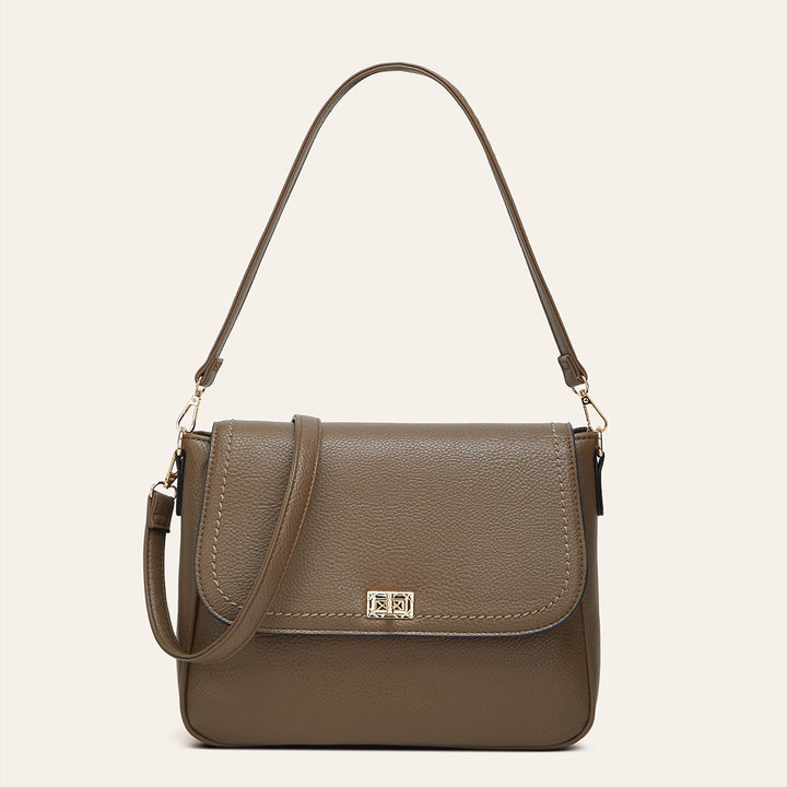 Damen Umhängetasche aus hochwertigem Kunstleder mit eleganter Klappenfront Nord Taschen