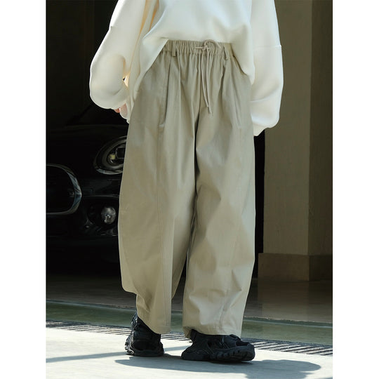 Damen Weite High‑Waist Tunnelzughose im Culotte‑/Balloon‑Schnitt Nord Taschen