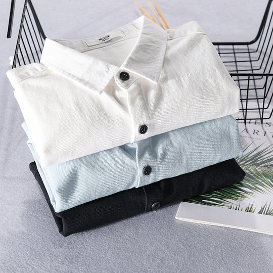 Herren Leichtes Baumwoll-Langarmhemd im Overshirt‑Stil mit Pattentasche und kontrastreichen Knöpfen Nord Taschen