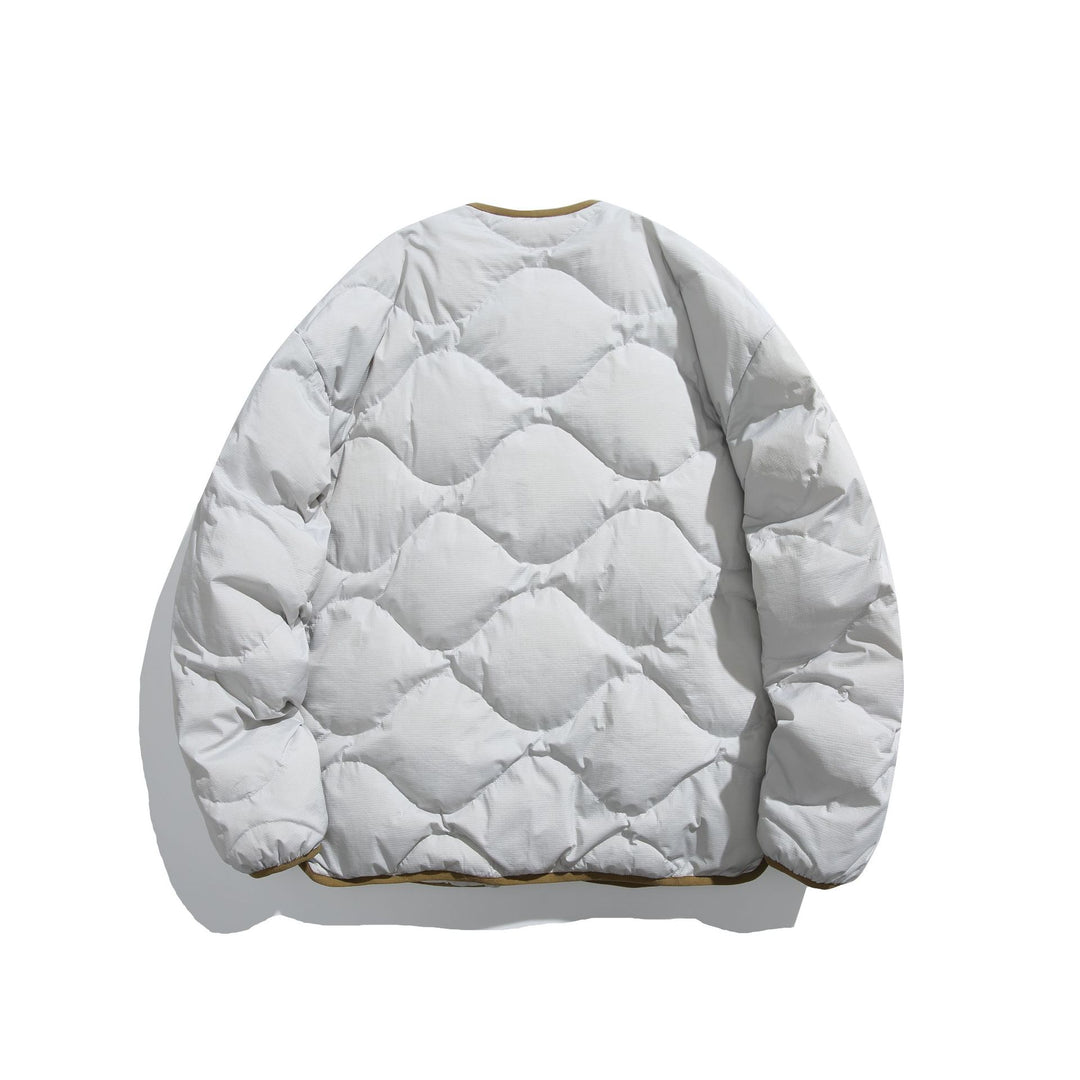 Unisex Boxy gesteppte Liner‑Jacke im Oversize‑Stil mit Rundhalsausschnitt Nord Taschen