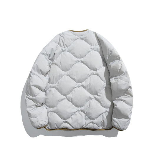Unisex Boxy gesteppte Liner‑Jacke im Oversize‑Stil mit Rundhalsausschnitt Nord Taschen