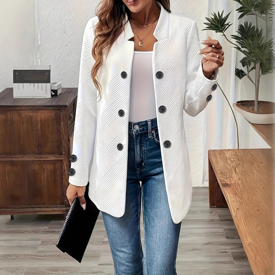 Damen Taillierter Longblazer mit strukturierter Stepp-Optik Nord Taschen