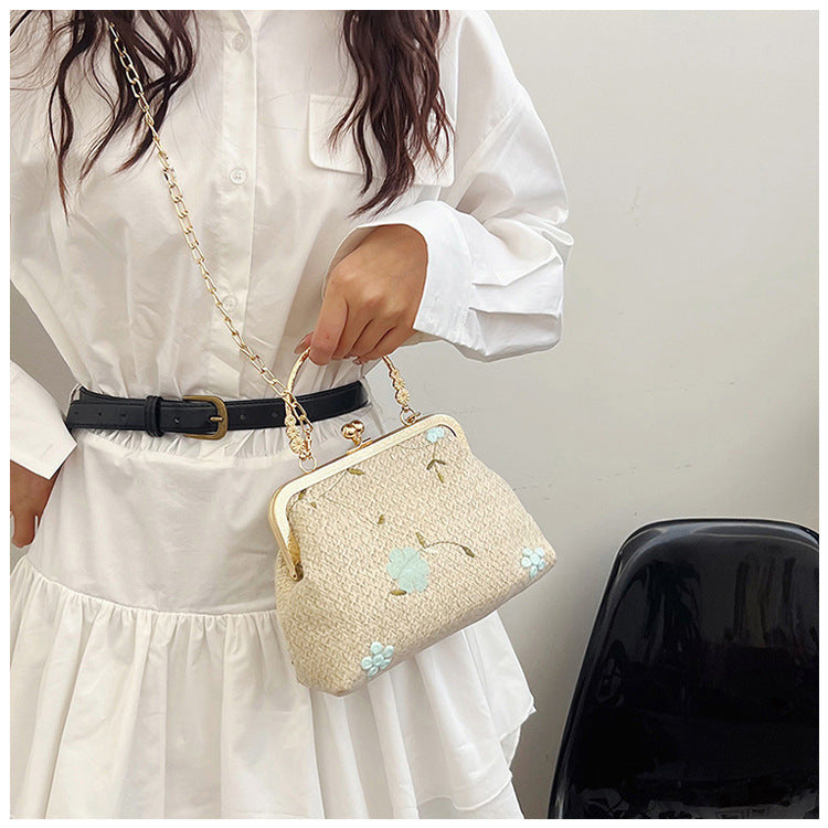 Damen elegante Handtasche mit floralem Muster Nord Taschen