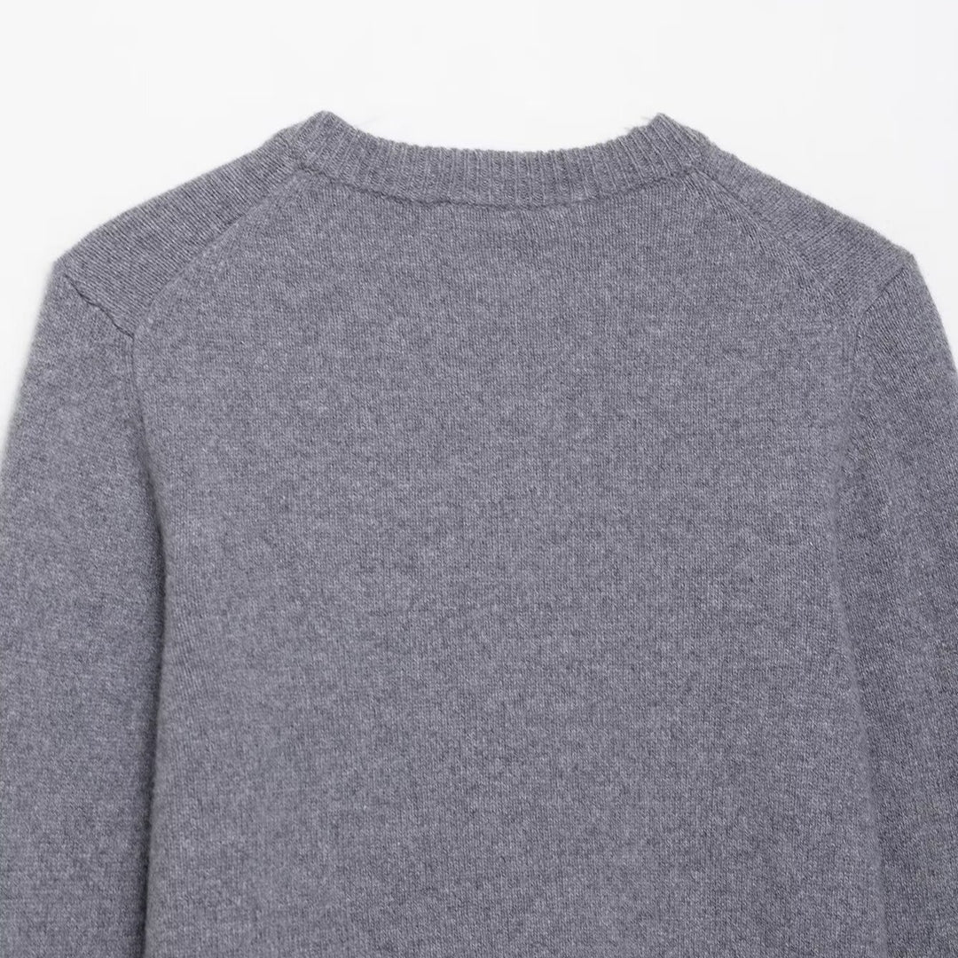 Damen Kurzgeschnittener Feinstrick-Cardigan mit Rundhalsausschnitt und Rippbündchen Nord Taschen