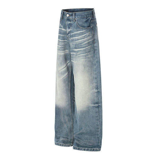 Damen weite High‑Waist Culotte-Jeans mit Used-Effekt Nord Taschen