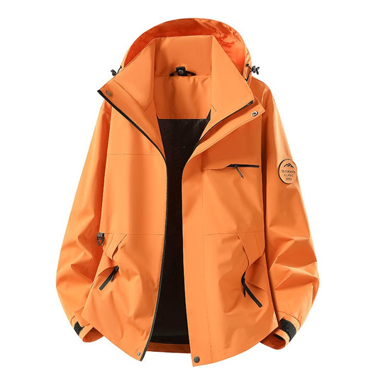 Herren Wetterfeste dreilagige Hardshelljacke mit verstellbarer Kapuze, verschweißten Nähten & Multifunktionstaschen Nord Taschen