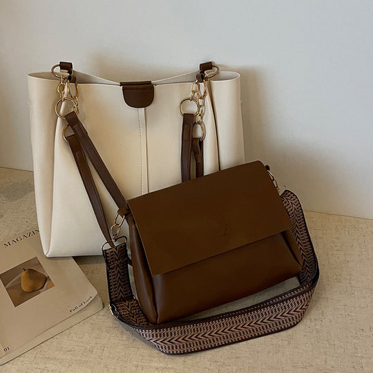 Damen vielseitige Handtasche mit abnehmbarem Schultergurt und eleganter Kettenverzierung Nord Taschen