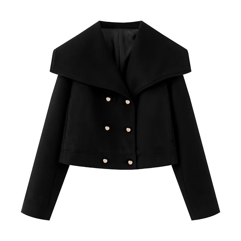 Damen Kurzjacke mit großem Matrosenkragen und zweireihiger Knopfleiste Nord Taschen