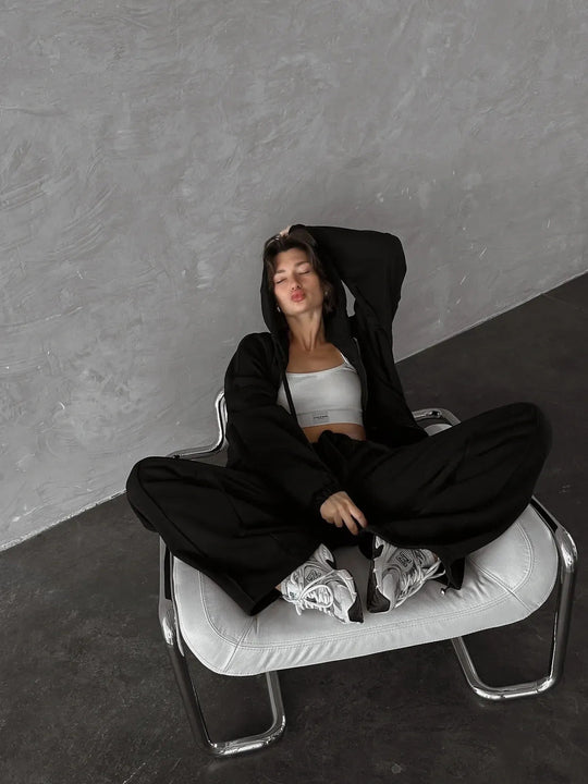 Damen Sweatanzug mit Jogginghose Set Arvani
