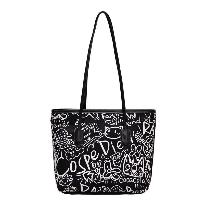 Damen kreative Handtasche mit verspieltem Comic-Druck Nord Taschen