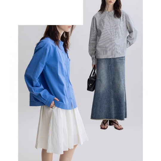 Damen Lässige Jeansmaxikleid Nord Taschen
