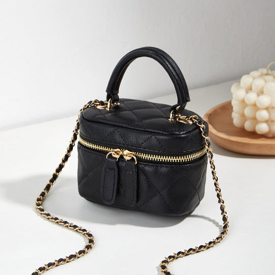 Damen elegante Mini-Tasche mit goldenen Details und praktischem Reißverschluss Nord Taschen