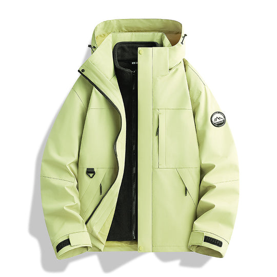 Damen Wasserabweisender Parka mit abnehmbarer Fleece-Innenjacke und Kapuze Nord Taschen