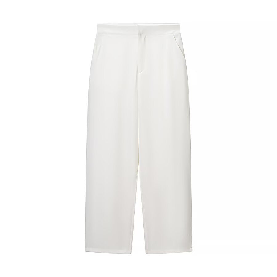 Damen Zweiteiliges Tailored-Blazer- und Highwaist-Hosen-Set mit goldknopf-Detail Nord Taschen