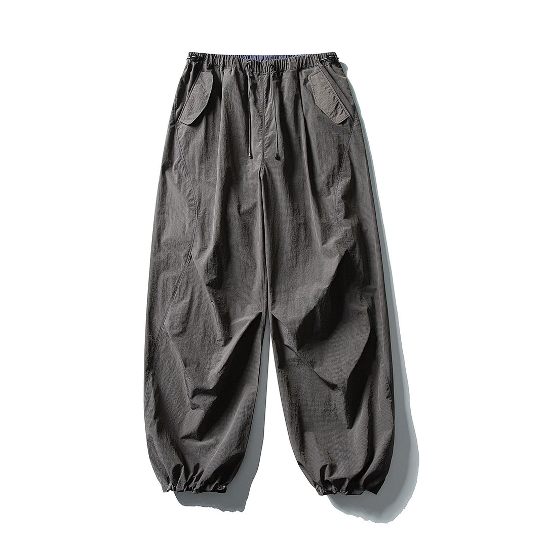 Unisex Weite Utility-Hose mit Ballon‑Silhouette, elastischem Tunnelzugbund und Bündchen Nord Taschen