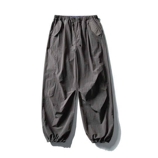 Unisex Weite Utility-Hose mit Ballon‑Silhouette, elastischem Tunnelzugbund und Bündchen Nord Taschen