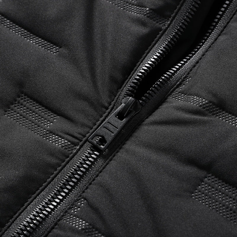 Herren Gefütterte Steppjacke mit Kapuze und geometrischer Steppung Nord Taschen