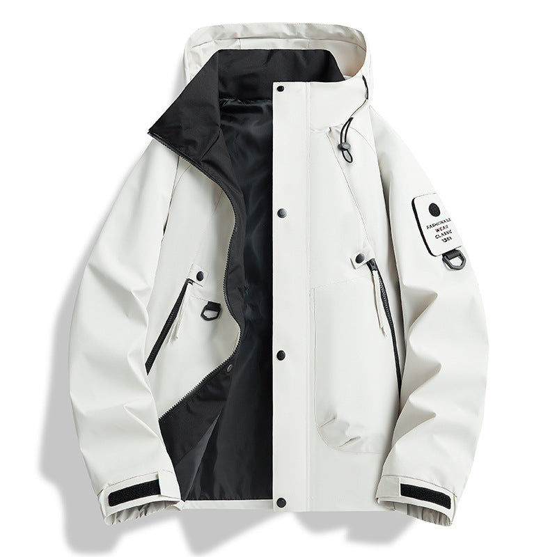 Herren Atmungsaktive Softshell‑Kapuzenjacke mit Utility‑Ärmeltasche und D‑Ring Nord Taschen