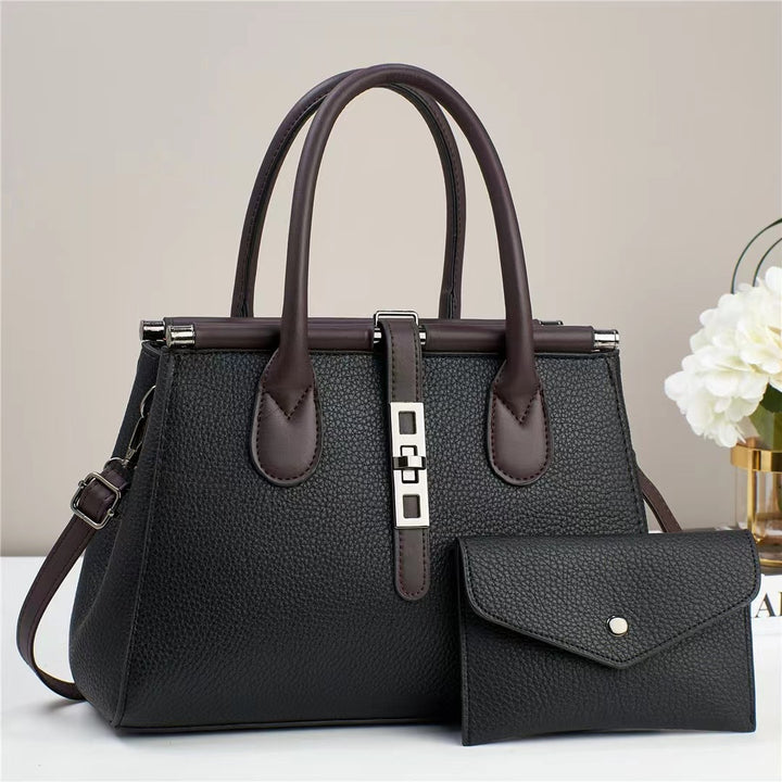 Damen elegante Handtasche mit abnehmbarem Kartenetui Nord Taschen