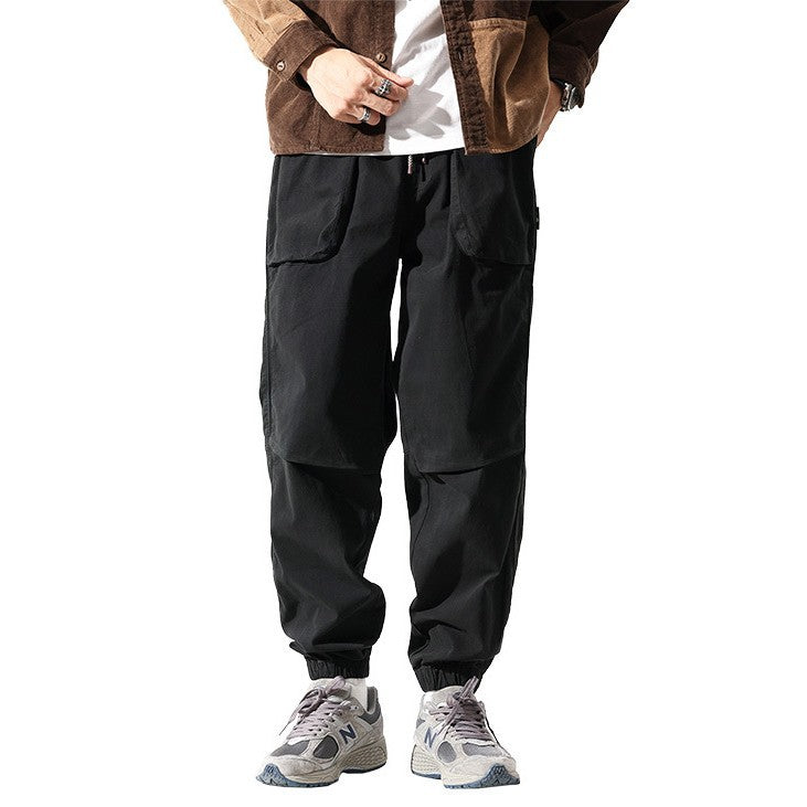 Herren Cargo-Jogginghose im Utility-Streetstyle mit Elastikbund, Tunnelzug und verstärkten Kniepaneelen Nord Taschen