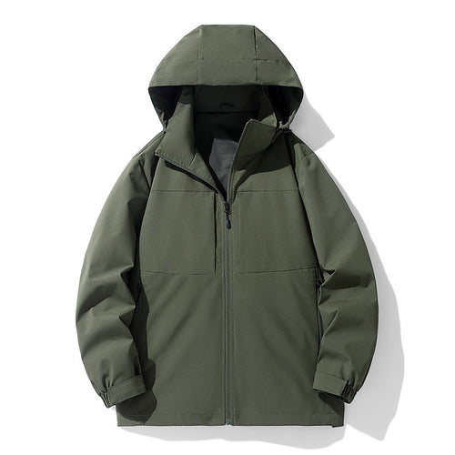 Herren Wasserabweisende Softshell-Outdoorjacke mit Kapuze, atmungsaktivem Netzfutter und verdecktem Reißverschluss Nord Taschen