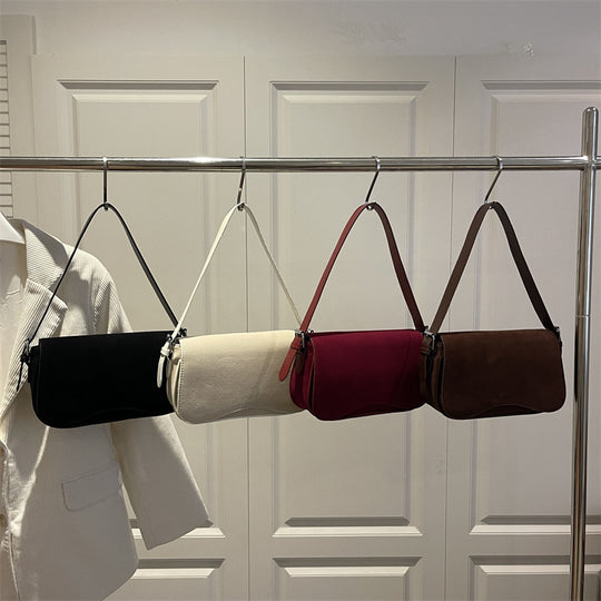 Damen Schultertasche aus hochwertigem Wildleder mit verstellbarem Trageriemen Nord Taschen
