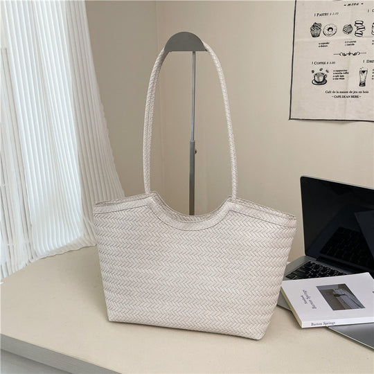 Damen Jute-Shopper-Tasche mit auffälligem Wabenmuster Nord Taschen