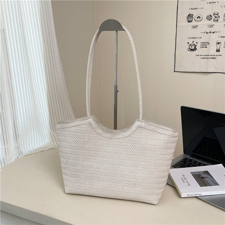 Damen Jute-Shopper-Tasche mit auffälligem Wabenmuster Nord Taschen