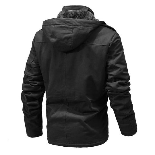 Herren wasserdichter Winterparka mit Kapuze, Thermofutter und Multifunktionstaschen Nord Taschen