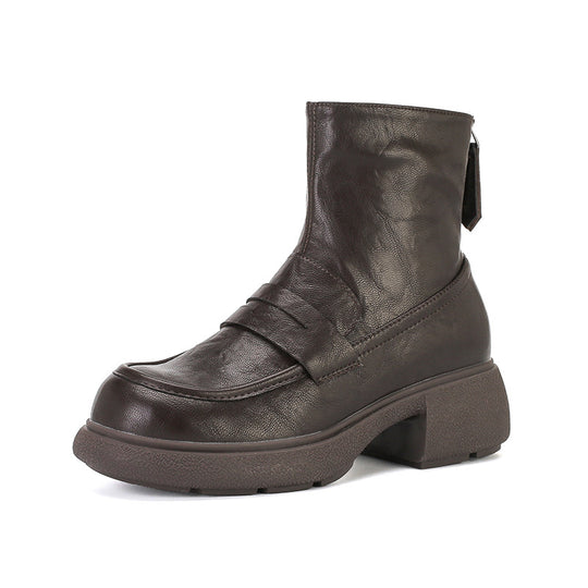 Damen Ankleboot im Loafer‑Moccasin‑Look mit sculpted Blockabsatz und Zuglasche Nord Taschen