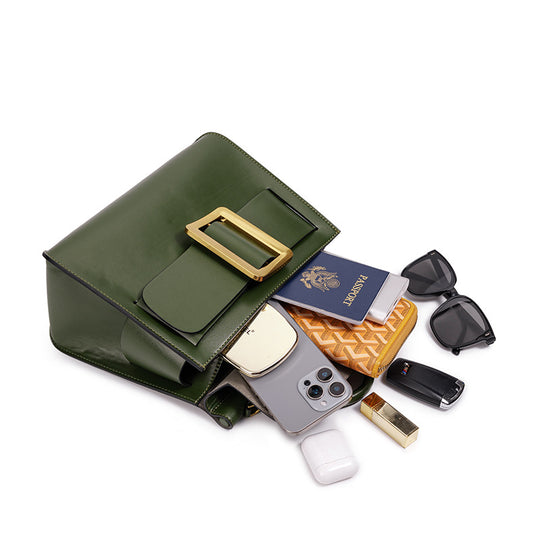 Damen Designer Crossbody Tasche mit markanter Schnallenverschluss Nord Taschen