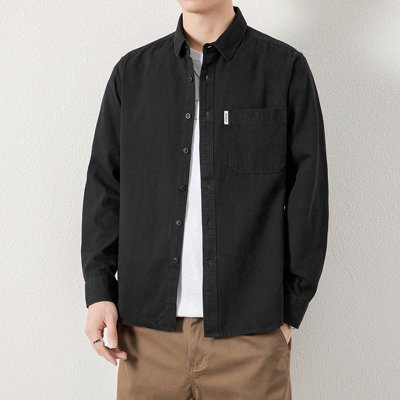 Herren Lässiges Utility-Overshirt aus Canvas mit Brusttasche und verstärkten Nähten Nord Taschen
