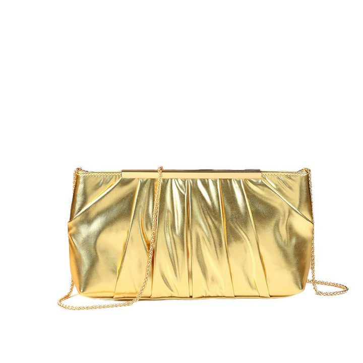 Damen Clutch mit elegantem Faltendesign und funkelnden Details Nord Taschen