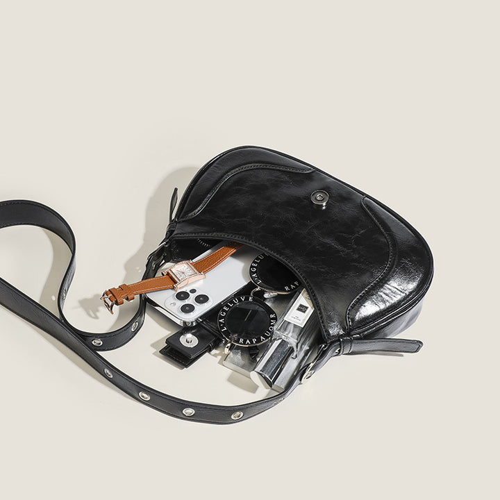 Damen Umhängetasche mit elegantem Schnallenverschluss und strukturierter Oberfläche Nord Taschen