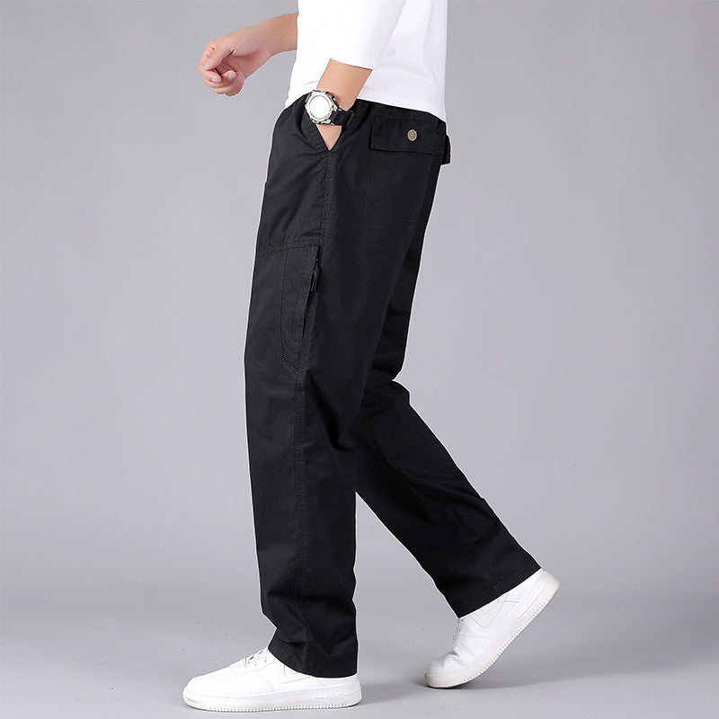 Herren Locker sitzende Cargo‑Hose mit elastischem Tunnelzugbund, Knieabnähern & Reißverschlusstaschen Nord Taschen