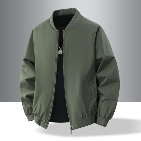 Herren Leichte urban-militärische Bomberjacke mit elastischem Saum, Reißverschluss und Eingrifftaschen Nord Taschen