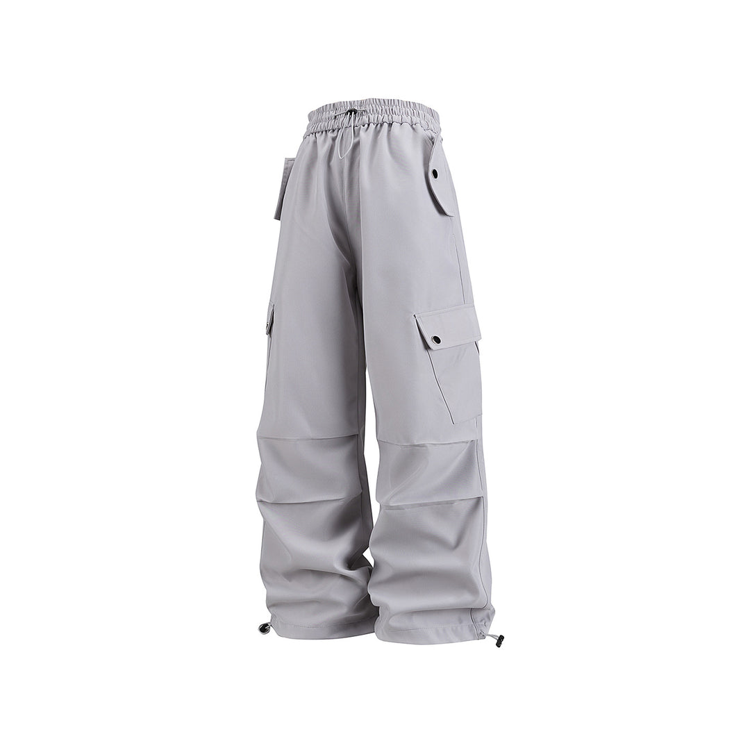Herren Weite Utility-Cargohose mit Tunnelzugbund, Klapptaschen und verstellbaren Saumabschlüssen Nord Taschen