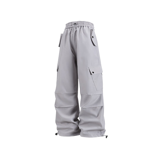 Herren Weite Utility-Cargohose mit Tunnelzugbund, Klapptaschen und verstellbaren Saumabschlüssen Nord Taschen