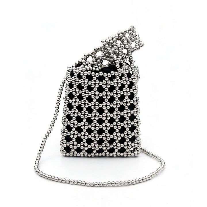 Damen Glitzernde Clutch Tasche mit einzigartigem Perlenmuster Nord Taschen