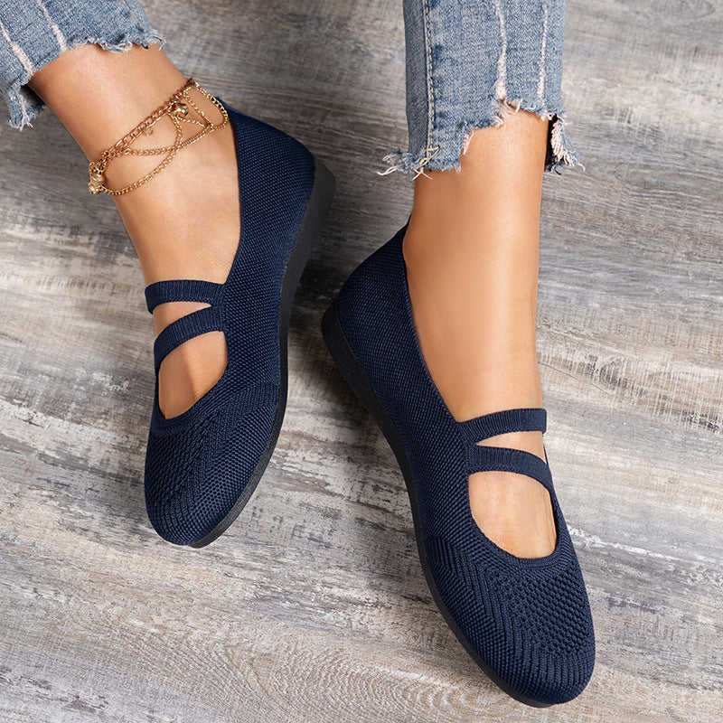 Atmungsaktive Mesh flache Schuhe
