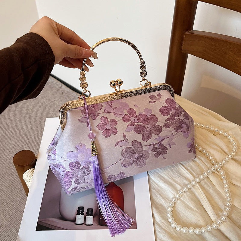 Damen elegante Clutch mit floralem Design Nord Taschen