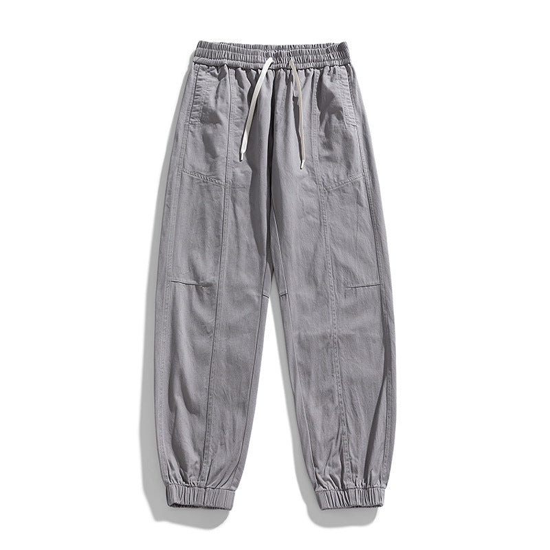 Herren Oversized Utility-Jogginghose aus robustem Baumwollmix mit Kordelbund, seitlichen Cargo‑Taschen & gerippten Bündchen Nord Taschen