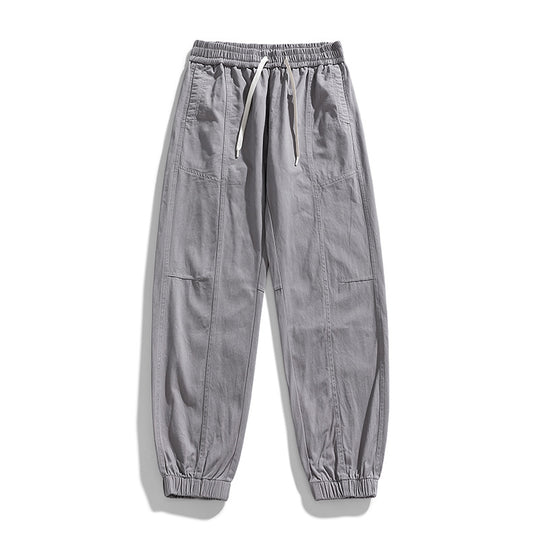 Herren Oversized Utility-Jogginghose aus robustem Baumwollmix mit Kordelbund, seitlichen Cargo‑Taschen & gerippten Bündchen Nord Taschen