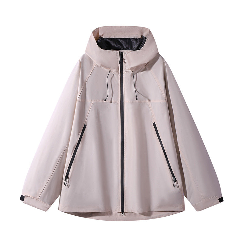 Unisex Wasserabweisende zweifarbige Softshell-Jacke mit Kapuze Nord Taschen