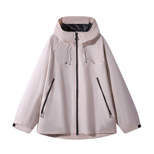 Unisex Wasserabweisende zweifarbige Softshell-Jacke mit Kapuze Nord Taschen